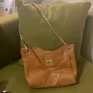 Brown leather Tory Burch shoulder bag